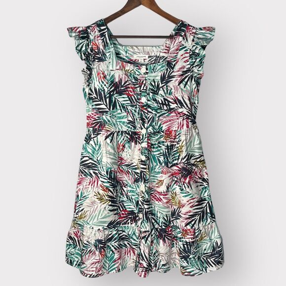 BeachLunchLounge Sundress‎ Women S Multicolor Tropical Button-Front L45 - Picture 1 of 16